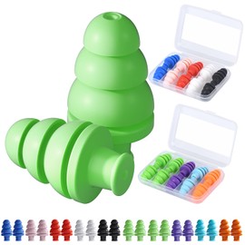 Ear Plugs for Sleeping Noise Cancelling, 10 Pairs Reusable Earplugs for Sleeping, Concert, Snoring, Travel, Work,Soft Style，9 Colors, 33dB Highest NRR