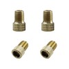 Runseaway 4PCS Brass Presta Valve Adapter, Convert Presta to Schrader