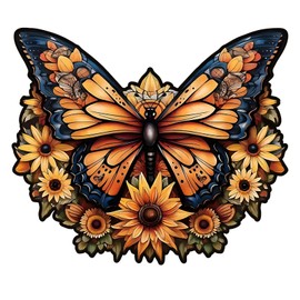 Wooden Puzzle for Adults, Unique Wooden Puzzle, Wooden Puzzle, Butterfly XL