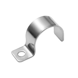 FamlTol Conduit Pipe Clips Ø 1", 304 Stainless Steel Pipe Mounting Brackets, Metal U Pipe Clamps with One Hole for Cable & Pipe Tidy | Ø 25 mm | 20 pcs