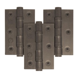 EAI Bronze Door Hinges | 3 Inch / 76mm Dark Bronze Internal Fire Door Hinges | 1.5 Pairs
