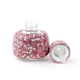 BlingSHD Dropper Bottle,Rhinestone Empty Portable Essential Oil Bottle,Bling Travel Perfume Dropping Bottle (Pink)