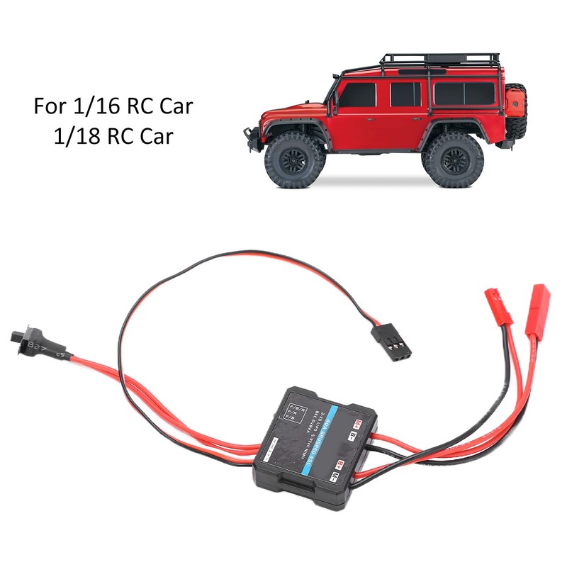 Electronic Speed Controller, Waterproof 40A RC Brushed ESC with Three