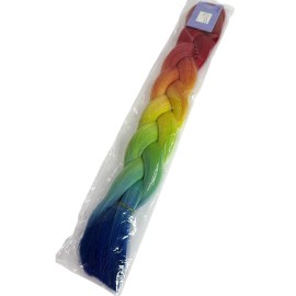 Claires New Rainbow Ombre Braid 19 Inch Synthetic Hair