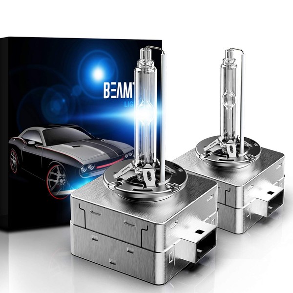 BEAMTECH D3S HID Bulbs,Xenon Headlight Replacement Bulb 35W 6000K Pack