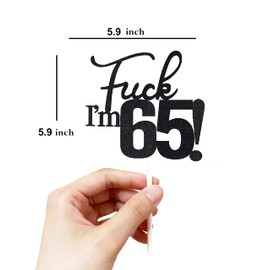 65 decoraciones para tartas, 65 decoraciones para tartas de cumpleaños, purpurina negra, divertida decoración para tartas de 65 años para hombres, 65 decoraciones para tartas para mujeres, decoraciones de 65 cumpleaños, decoración para tartas de 65 cumpl