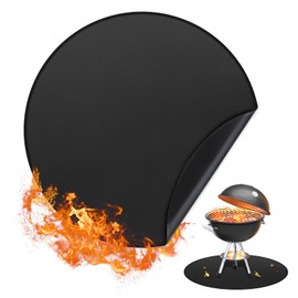 36 Inch Fire Pit Mat for Solo Stove Bonfire, Round Fireproof Under Grill Mat, Waterproof & Oil-Repellent Deck & Grass Protector for Outdoor Camping & Patio Safety