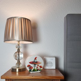 Garden Gnome on a Toadstool Money Box Garden Figurine Gnome on Mushroom Red White Statue Decorative Money Box for Garden Fan or Saving