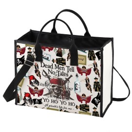 LEVLO Jack Sparrow Cosmetic Makeup Bag Angelica & Jack Fans Gift Dead Men Tell No Tales Jack Sparrow Toiletry Bag Pirate Lover Merchandise, Dead Men LT