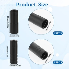cobee 50 Pcs Bike Cable End Caps, Black Plastic Bike Brake Cable End, Cable End Crimps Throttle Cable End Fittings, Bicycle Shift and Brake Cable End Cap for Road Mountain Bicycle