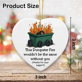 Dumpster Fire Christmas Ornament - Dumpster Fire Gifts for Women Men