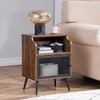 VECELO Modern Nightstand Set of 2, End Table with Storage