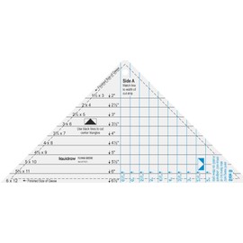 Liquidraw Flying Geese 6.5" Quilting Ruler, Clear Acrylic Template