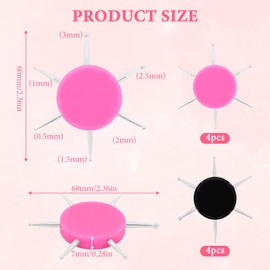 8 pcs Circular Dotting Tools, 6 In 1 Nail Art dotting Tool, Dotting Tools Nail Art for Embossing Tracing Manicure, Professional Nail Salon or Home Use