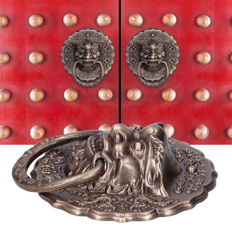 Door Ring Knocker Antique Brass Double Door Pull Ring Handle