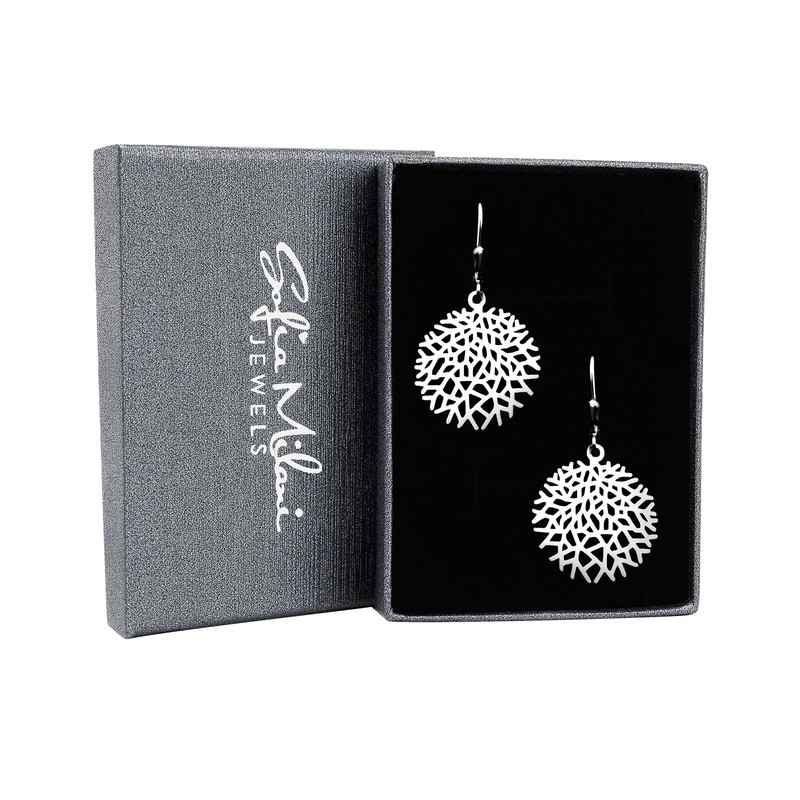 SOFIA MILANI - Women's Earrings 925 Silver - Snowflake Earrings,