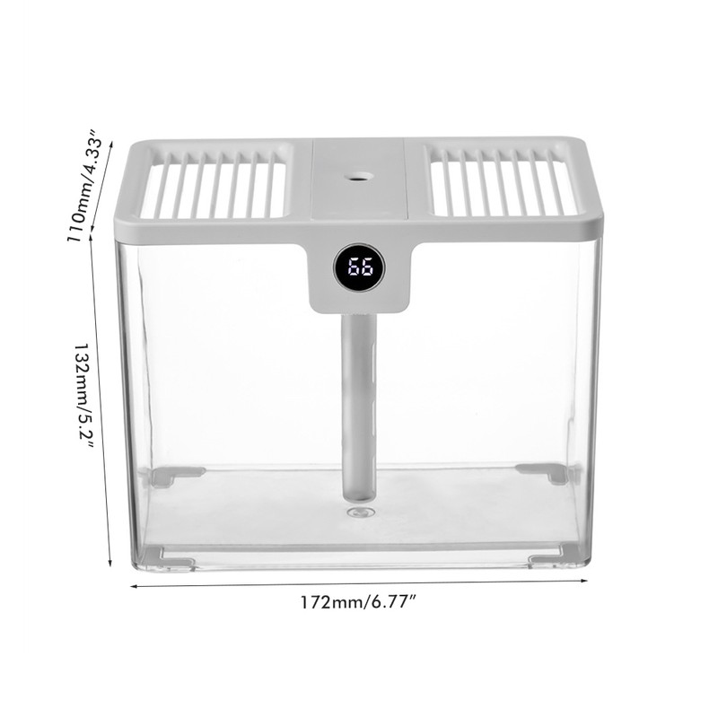 1.5L Fully Transparent Air Humidifier Large Capacity Air Purifying Mist