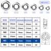 Mbsomnus Pack of 60 Flange Nuts with Locking Toothing M5