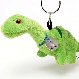Dinosaur Keyring Plush Apatosaurus Green Cuddly Toy Pendant Ringo - Cuddly Toys *biz