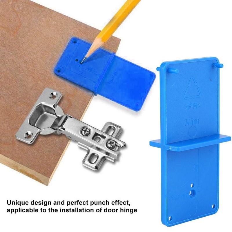 2pcs Hinge Hole Jig Template Hinge Hole Drill Guide Locator