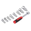 9Pcs Replaceable Wrench Set Flexible Head 180° Rotating Torsion Wrench