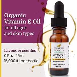 Aceite Natural y Orgánica de la Vitamina E - 15000 UI - Reduce las arrugas y aclara las manchas oscuras. Deja la piel más joven. No muy gruesa. Infund