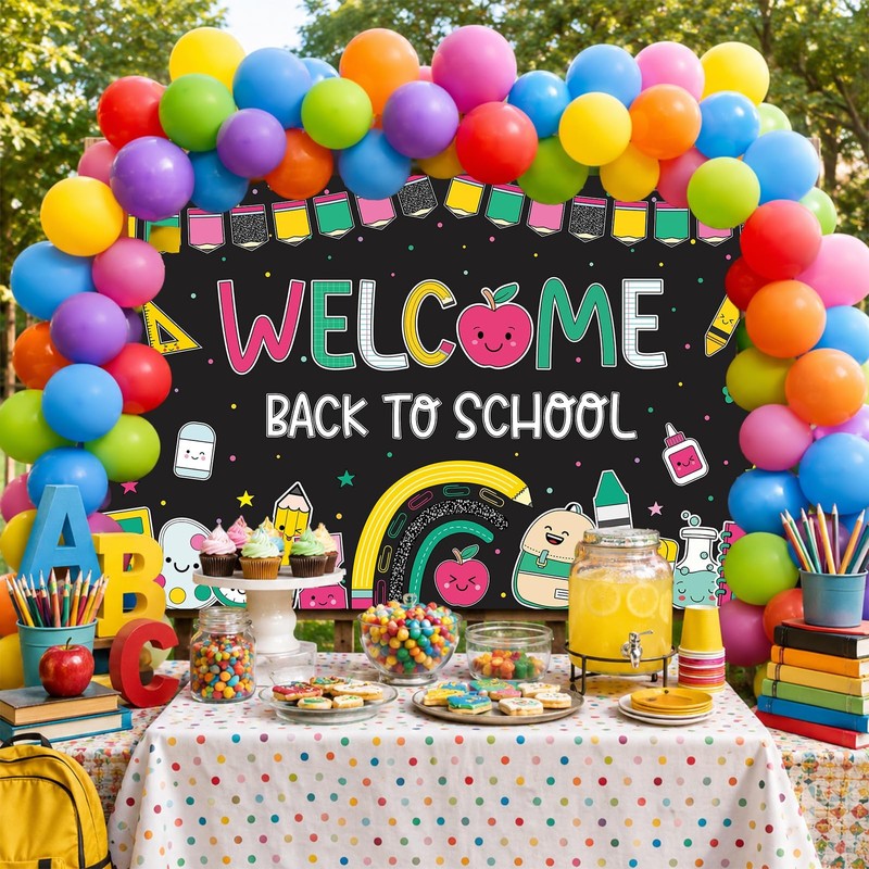 Welcome Back to School Banner Party Decorations First Day of