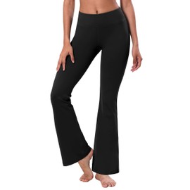 BUBBLELIME 29"/31"/33"/35" 4 Styles Women's Bootcut Yoga Pants Tummy Control - Basic Bootleg_Black XL_31" Inseam