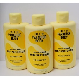 ISLE OF PARADISE BODY BRILLIANTLY BRIGHT BODY MOISTURIZER 9.46 fl oz (Lot of 3)