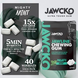 JAWCKO Ultra-tough Jawline Chewing Gum Variety 3-Pack | Get a Stronger, Squarer Jawline | 15X Hardness | Jaw Training Hard Gum | Chisel, Sculpt, Tone your Jaw | Facial Fitness Mewing Gum | 3X Flavors