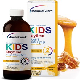 ManukaGuard Kids Daytime Manuka Honey Throat Syrup, MGO 400