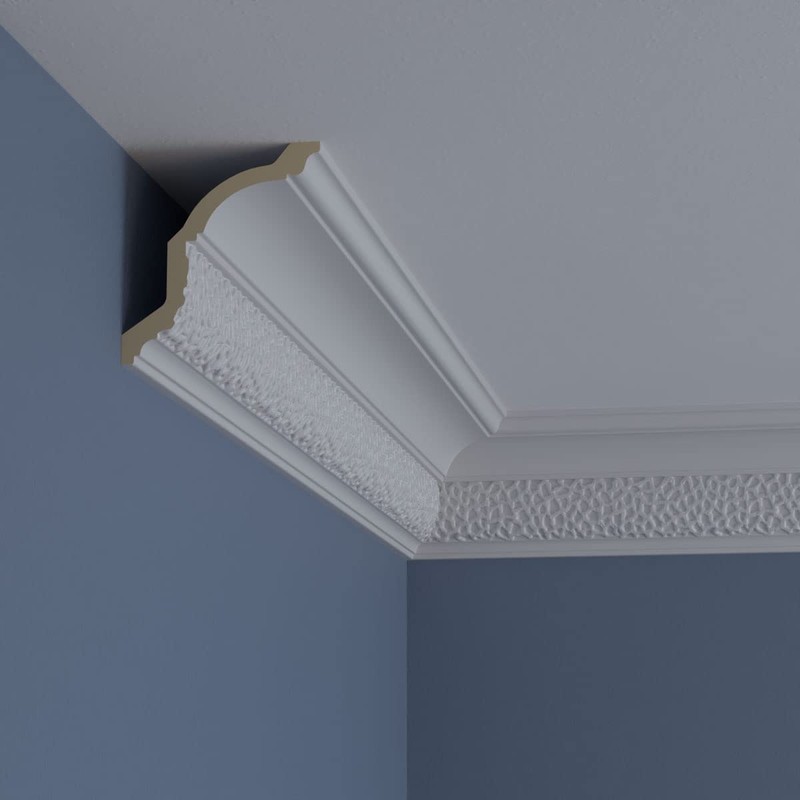 Sample - Endurathane Clementine Crown Moulding, 4 1/8"H x 3