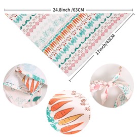 COMSUN 9 Pack Dog Bandanas, Polyester Dog Bandana Bulk for Boy Girl, Pet Scarf Washable, Flower Pattern