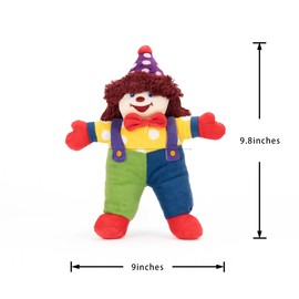 PlushLiAi Cute Circus Clown Plush Toy, 10-Inch Soft Stuffed Animal with Colorful Outfit, Gift for Kids, Boys & Girls, Fun Clown Doll for Play or Collecting