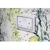 Retrotouch Crystal 13A 2-Gang DP Switched Plug Socket White Glass
