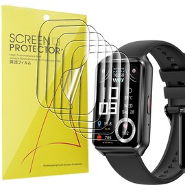 Lamshaw Compatible for SGJIK Smart Watch Screen Protector, Full Coverage TPU Clear Film Compatible for SGJIK H37 1.57 Inches Smart Watch Fitness Tracker (6 Pack)