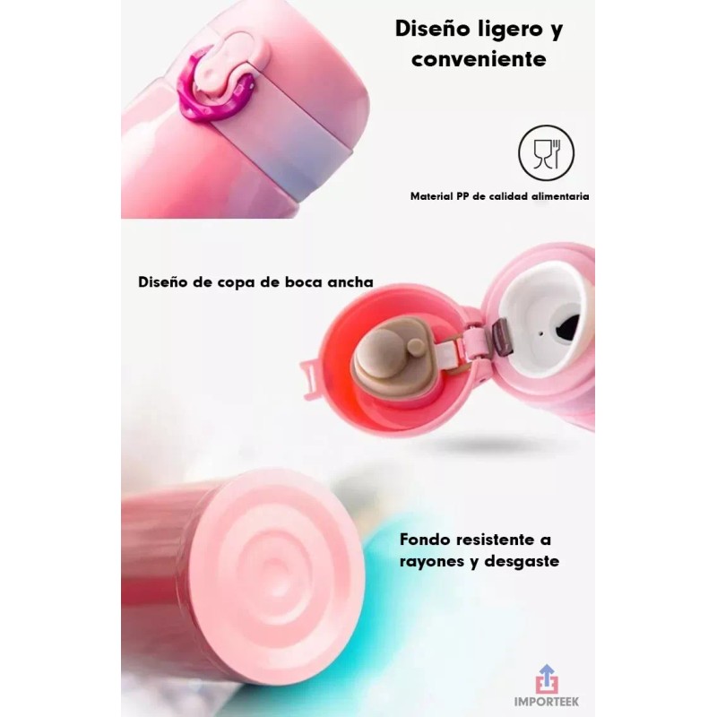 Importeek 10pz Termo Botella Acero Inox Portatil Antiderrame 500ml