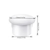 100pcs Plastic White Round Button Plugs Screw Cap, for Chair