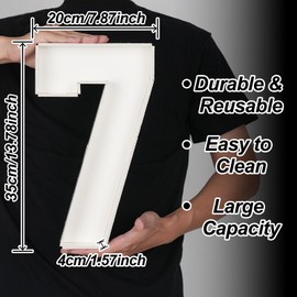 HILAVO HILAVO Cardboard Number for Charcuterie, 13.7" Cardboard Number 7 Fillable Number for Food Paper Mache Number Boxes for Cupcake Sweet Candy 7th Birthday Anniversary Party Decorations