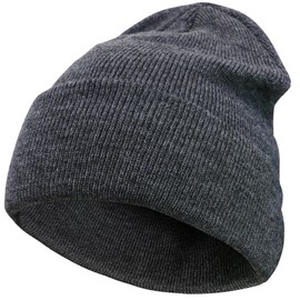 VIAUMBR Beanie Hat Winter Hat Men Women Knitted Hat Winter Hat Beanie Hat Sports Hat Knitted Cuffs Thermal Soft Breathable Classic Unisex V048 Grey, 22 grey