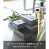 Yamazaki 5523 Sealed Storage Container with Valve Wide, Black, Approx.