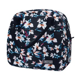 Moyad Cool Bag Small Lightweight Lunch Bag Insulated Bag for Work School Lunch Bag Foldable Waterproof Zip 10L Black & Night Blooming Queen of the Night