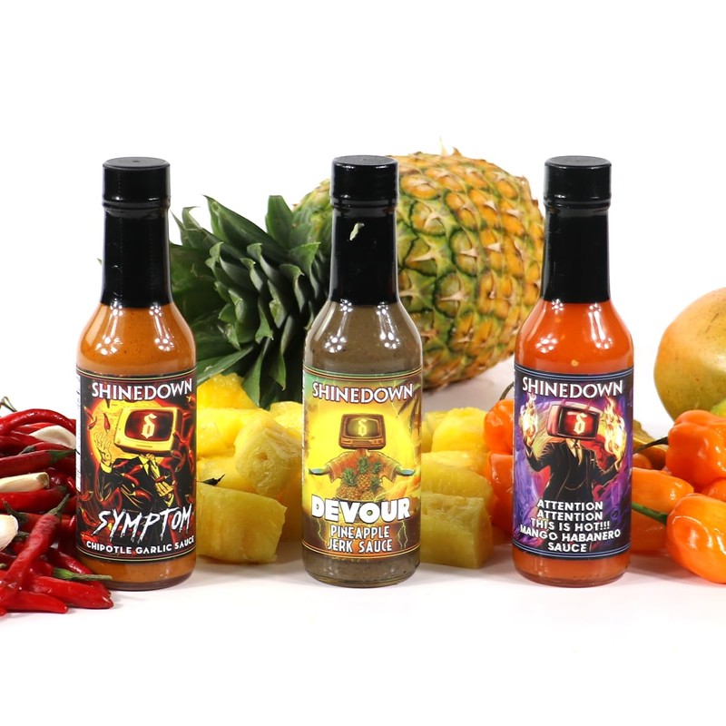 Torchbearer Sauces Shinedown's Taste of Madness Hot Sauce Variety 3