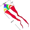 HENGDA KITE Colourful Triangle Kite with Two Tails for Kids