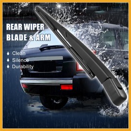 Partuto 12inch Automotive Rear Windshield Wiper Blade Arm Kit for Car Replacement
