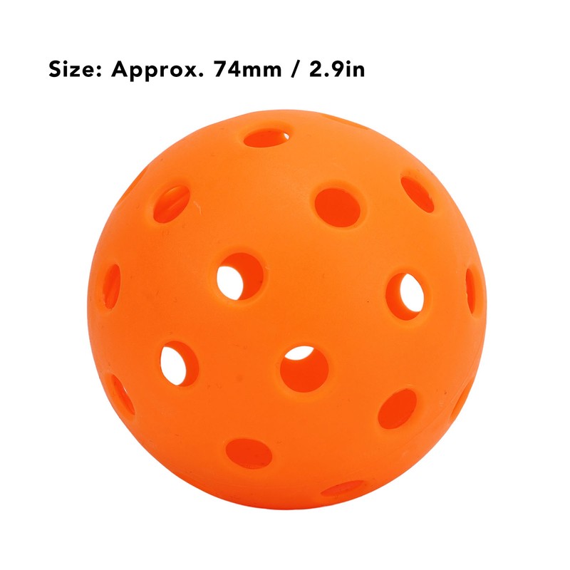 12PCS 74mm 40 Holes Pickleballs PE Plastic High Elasticity Pickleball