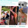 Knee Support Strap, Adjustable Patella Band, Grey, 2 Pack