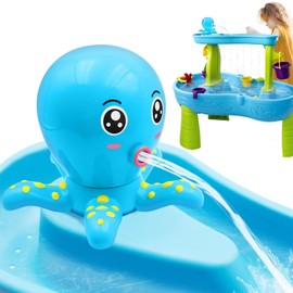 Infowush Octopus Water Table Pump, Battery Powered Water Pump for Water Table 3 Hours Non-Stop Fun Summer Outdoor Sand/Water Table Toys Outside Water Play Table Accessories for Toddlers Kids (Blue)