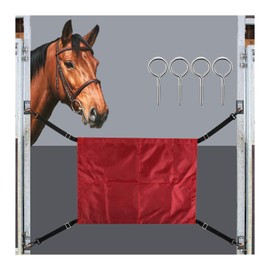 GAITWIN Horse Stall Guard with Swivel Snap Hook,Horse Stall Aisle Guard Fence with Ajustable Straps Strong Metal Push Gate Clip Equestrian Products