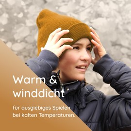 Bubadee Children's Beanie Hat - Winter Hat Kids Warm & Lightweight - Ideal for Outdoor Activities - Stylish Unisex Hat Design - Hat Boys & Hat Girls - Premium Quality, sand